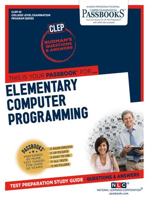 cover image of ELEMENTARY COMPUTER PROGRAMMING
